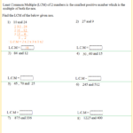 Worksheet On Lcm – Worksheets Library | Least Common Multiple Worksheet Free Printable