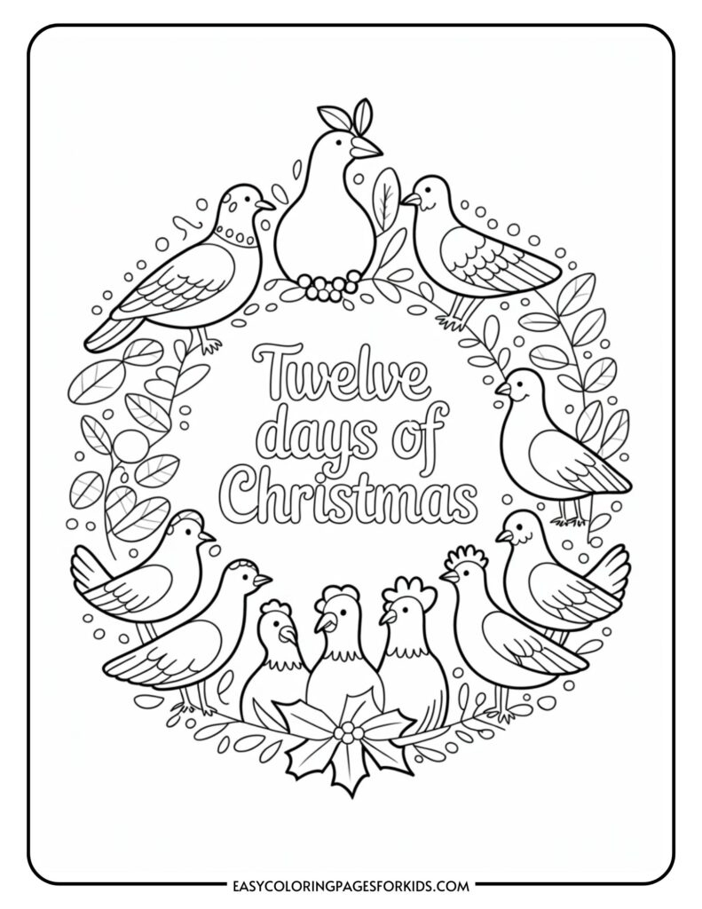 12 days of christmas coloring pages 13 coloring sheets easy 12 days of christmas statistics worksheets 12 Days Of Christmas Coloring Pages (13 Coloring Sheets) - Easy | 12 Days of Christmas Statistics Worksheets