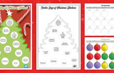 12 Days Of Christmas Kindness Worksheet For 6Th-8Th Grade | Bank On It Worksheets Christmas Answers