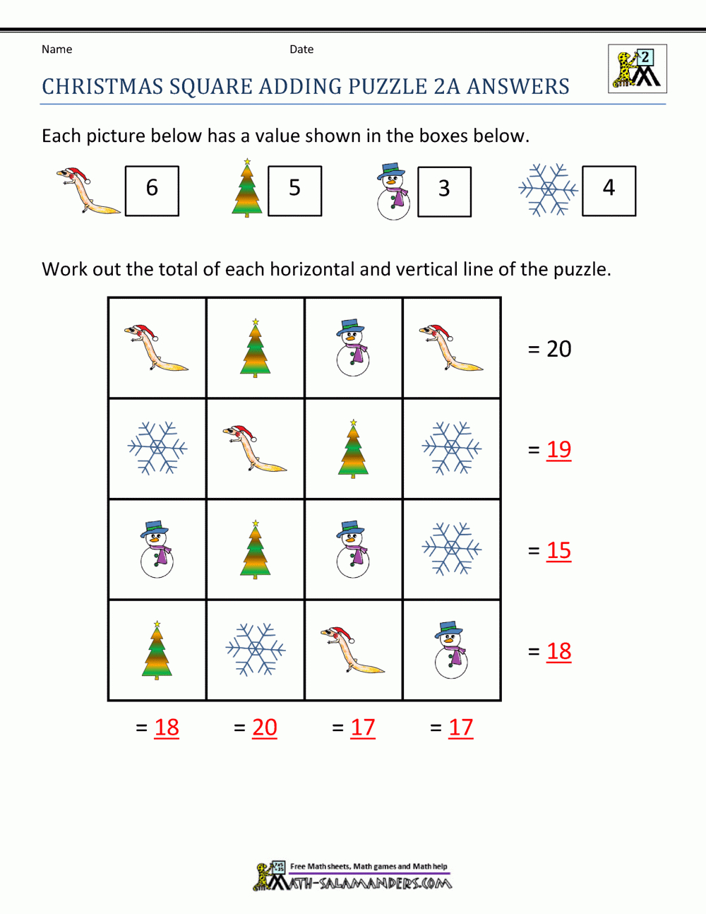 2Nd Grade Christmas Math Worksheets - Worksheets Library | Christmas Math Worksheets 2Nd Grade