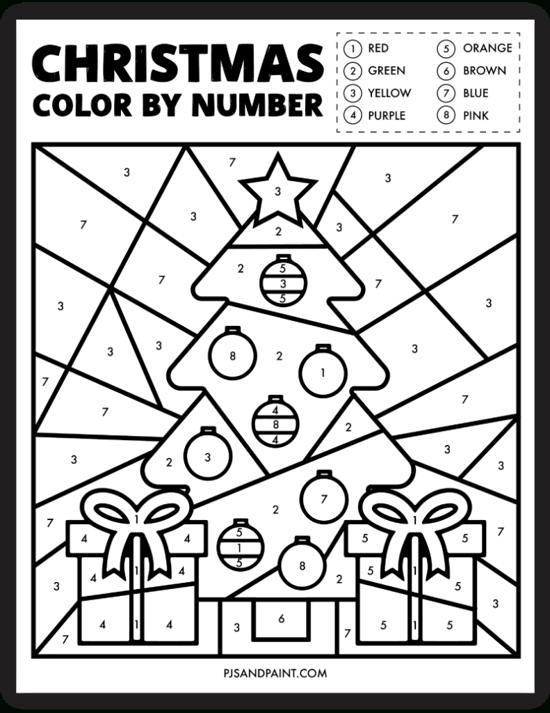 42 free printable christmas games and activities pjs and paint color by number worksheets for kindergarten christmas 42 Free Printable Christmas Games And Activities - Pjs And Paint | Color by Number Worksheets For Kindergarten Christmas