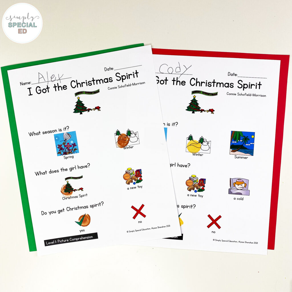 5 activities for i got the christmas spirit simply special ed got the christmas spirit worksheets 5 Activities For I Got The Christmas Spirit - Simply Special Ed | Got the Christmas Spirit Worksheets