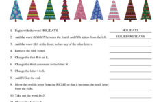 6Th Grade, 7Th Grade, 8Th Grade Christmas Riddle Worksheets, Middle School  Follow Directions, Homeschool Teenagers | Christmas Worksheets For Middle Schoolers