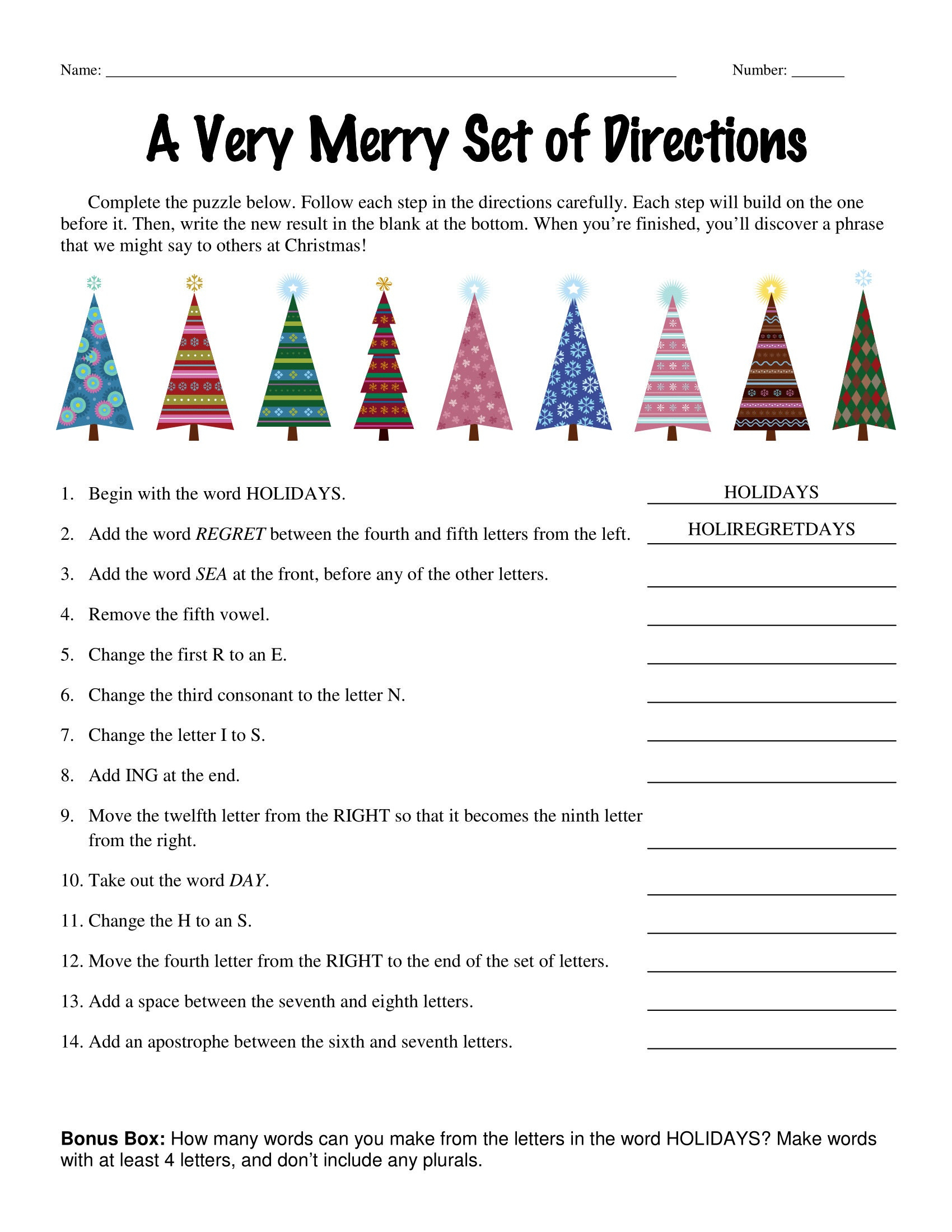 6Th Grade, 7Th Grade, 8Th Grade Christmas Riddle Worksheets, Middle School  Follow Directions, Homeschool Teenagers | Free Printable Christmas Worksheets For 6Th Grade