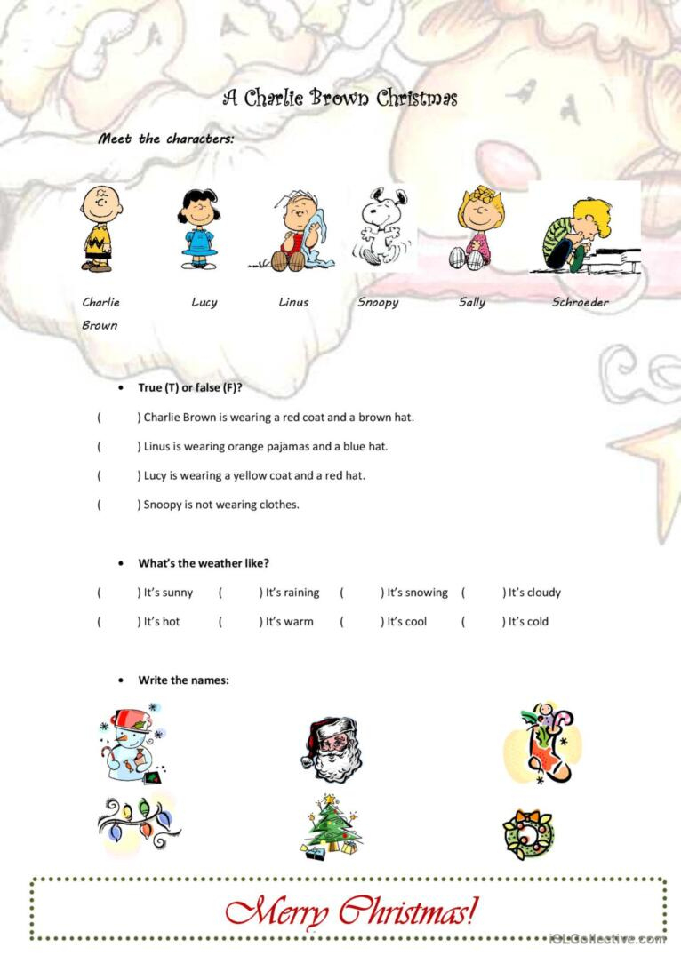 A Charlie Brown Christmas Pictur…: English Esl Worksheets Pdf &amp;amp; Doc | Charlie Brown Christmas Worksheets