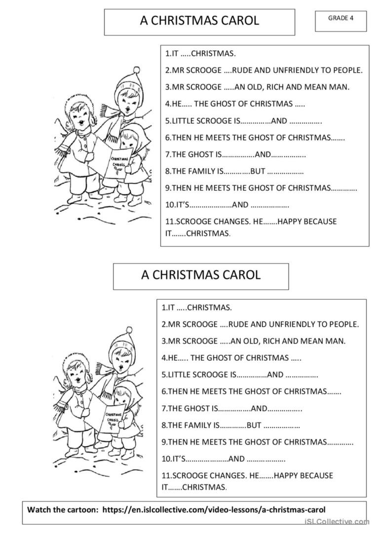 A Christmas Carol: English Esl Worksheets Pdf &amp;amp; Doc | A Christmas Carol Movie Worksheets