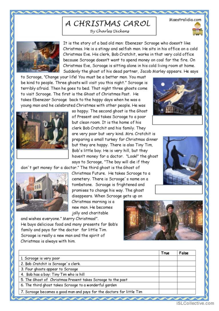 a christmas carol reading for detail english esl worksheets pdf a christmas carol worksheets A Christmas Carol Reading For Detail…: English Esl Worksheets Pdf | A Christmas Carol Worksheets