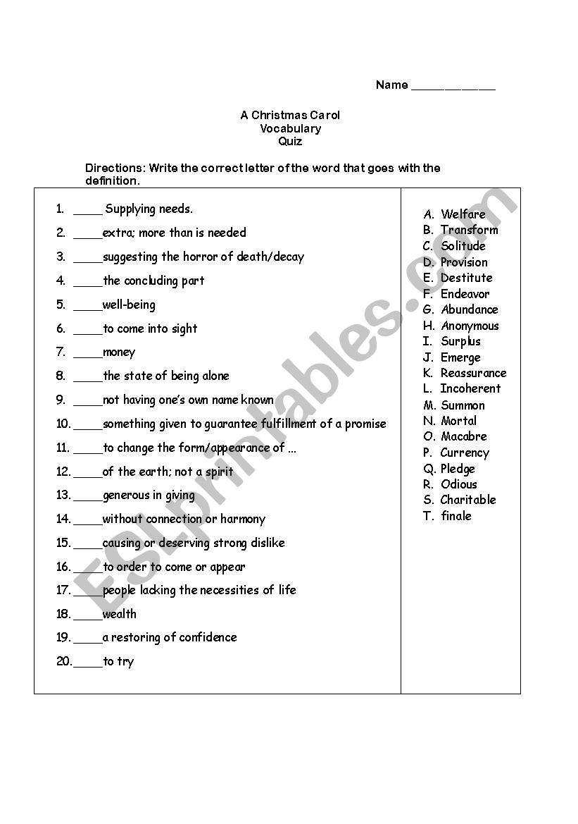 a christmas carolcharles dickens vocabulary quiz esl a christmas carol vocabulary worksheets answers A Christmas Carolcharles Dickens Vocabulary Quiz - Esl | A Christmas Carol Vocabulary Worksheets Answers