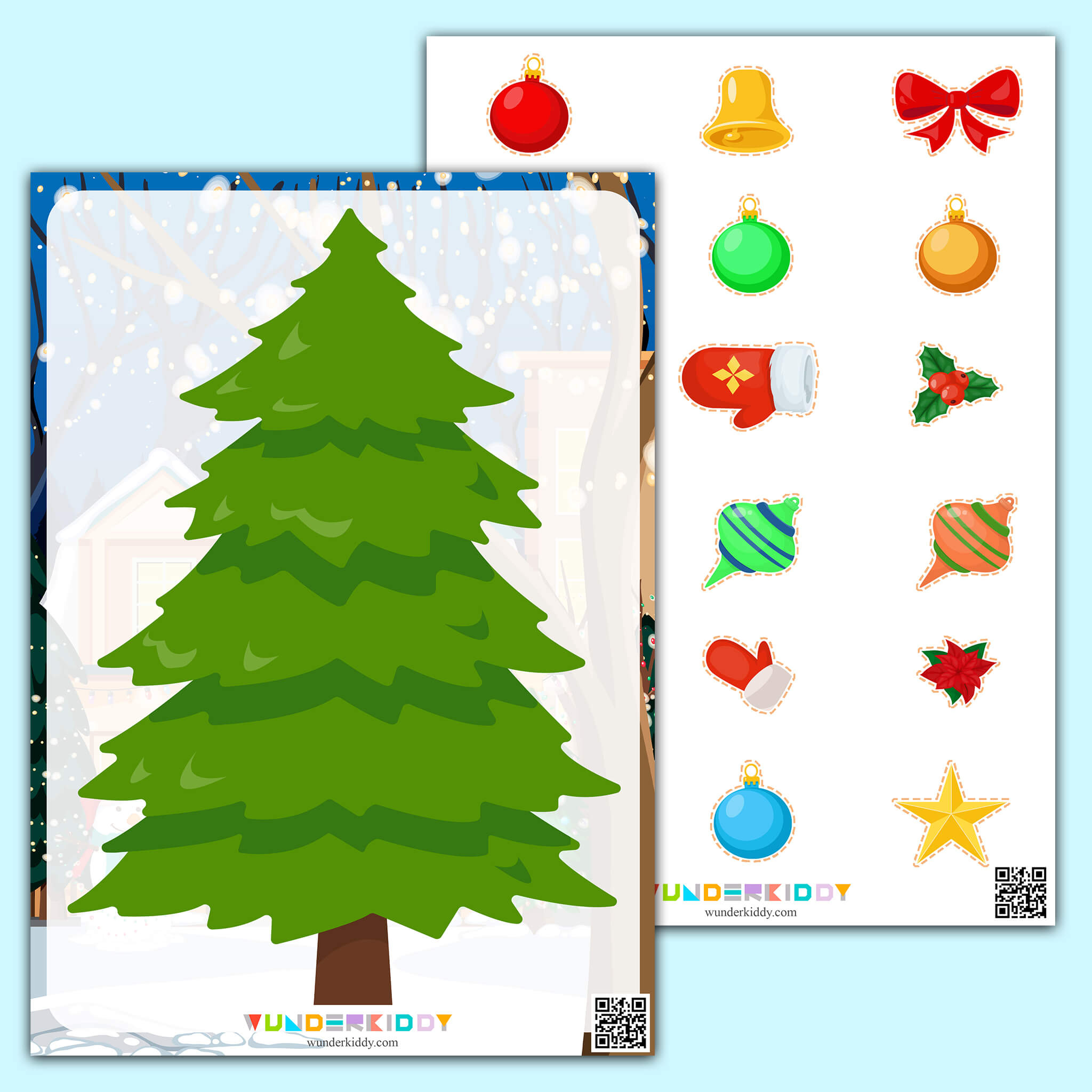 Activity Sheet «Decorating The Christmas Tree» - Printable Pdf To | Decorate Christmas Tree Worksheets
