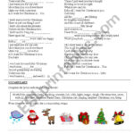 All I Want For Christmas Is You, Mariah Carey – Esl Worksheet | All I Want For Christmas Worksheets