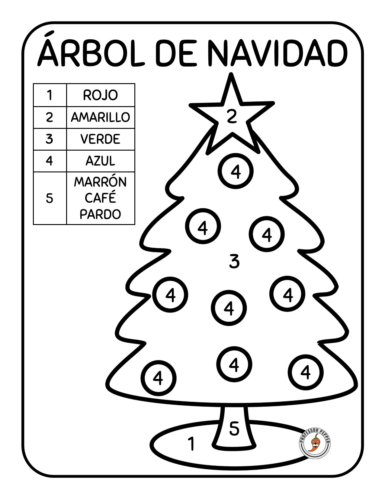 Árboles De Navidad - Spanish Christmas Trees | Madeteachers | Spanish Christmas Worksheets Printable