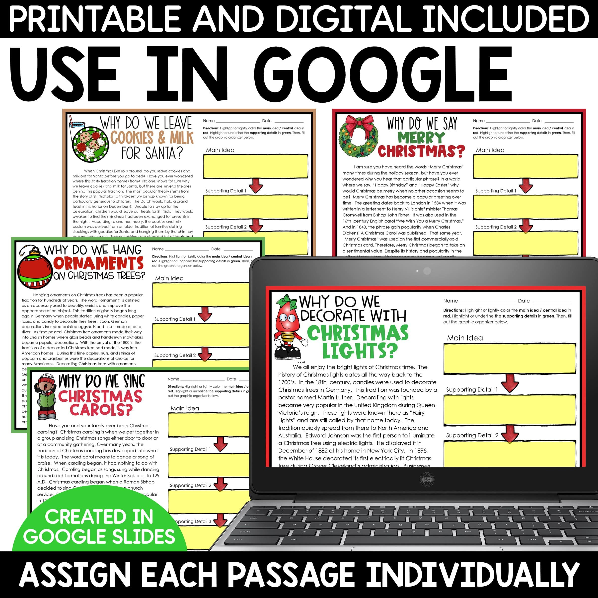 christmas activities main idea supporting details reading main idea christmas worksheets 1 Christmas Activities Main Idea & Supporting Details Reading | Main Idea Christmas Worksheets