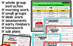 Main Idea Christmas Worksheets Main Idea Christmas Worksheets