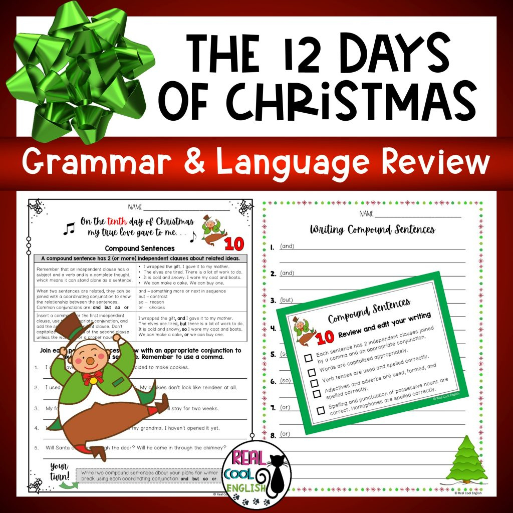 Christmas Activities To Get Students Thinking! - Real Cool English | Christmas Themed Grammar Worksheets