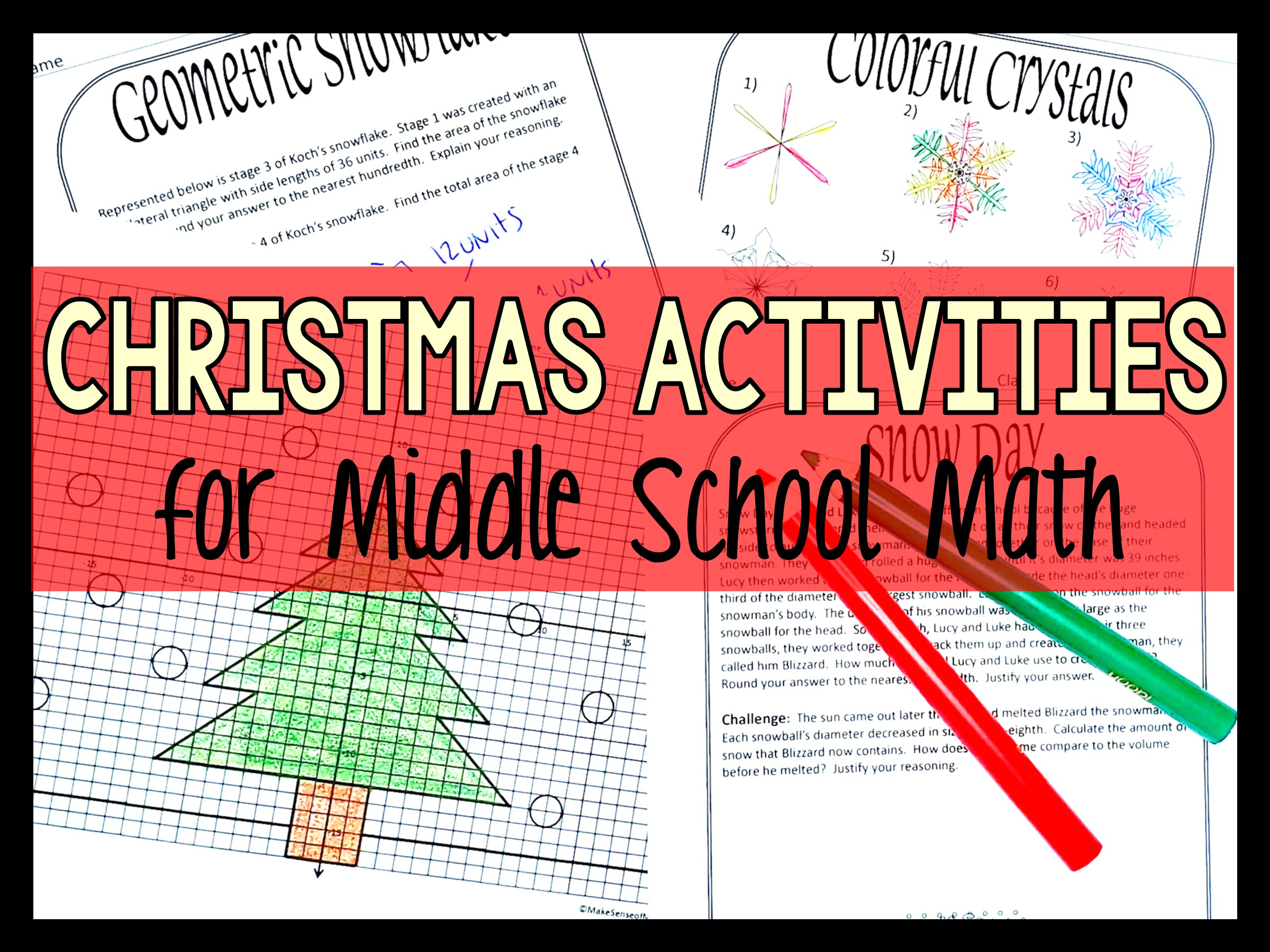 Christmas Activity Worksheets For Middle School Math - Make Sense | 7Th Grade Christmas Math Worksheets