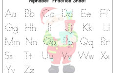 Christmas Alphabet Tracing Worksheets - Kids Activity Zone | Christmas Alphabet Worksheets Kindergarten