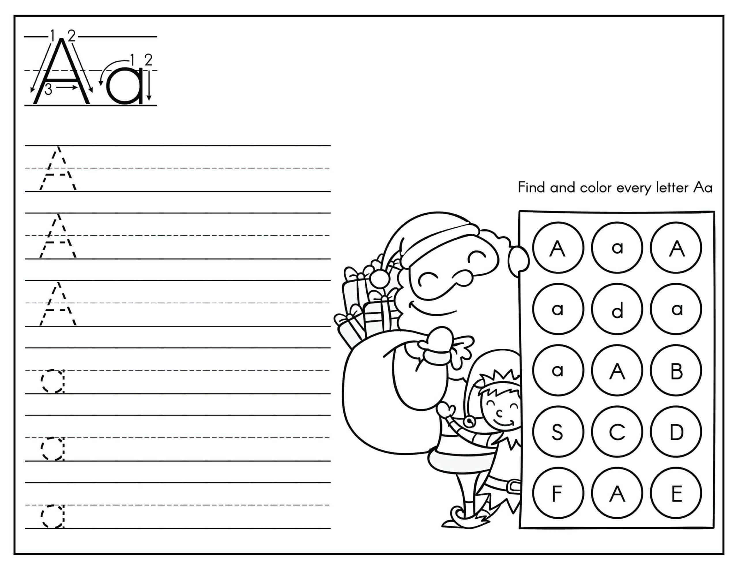 Christmas Alphabet Tracing Worksheets - Kids Activity Zone | Free Printable Christmas Alphabet Worksheets