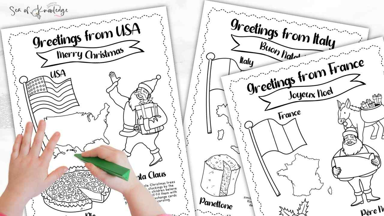 Christmas Around The World Book [Bonus Coloring Pages | Printable Worksheets Free Printable Christmas Around the World Coloring Pages