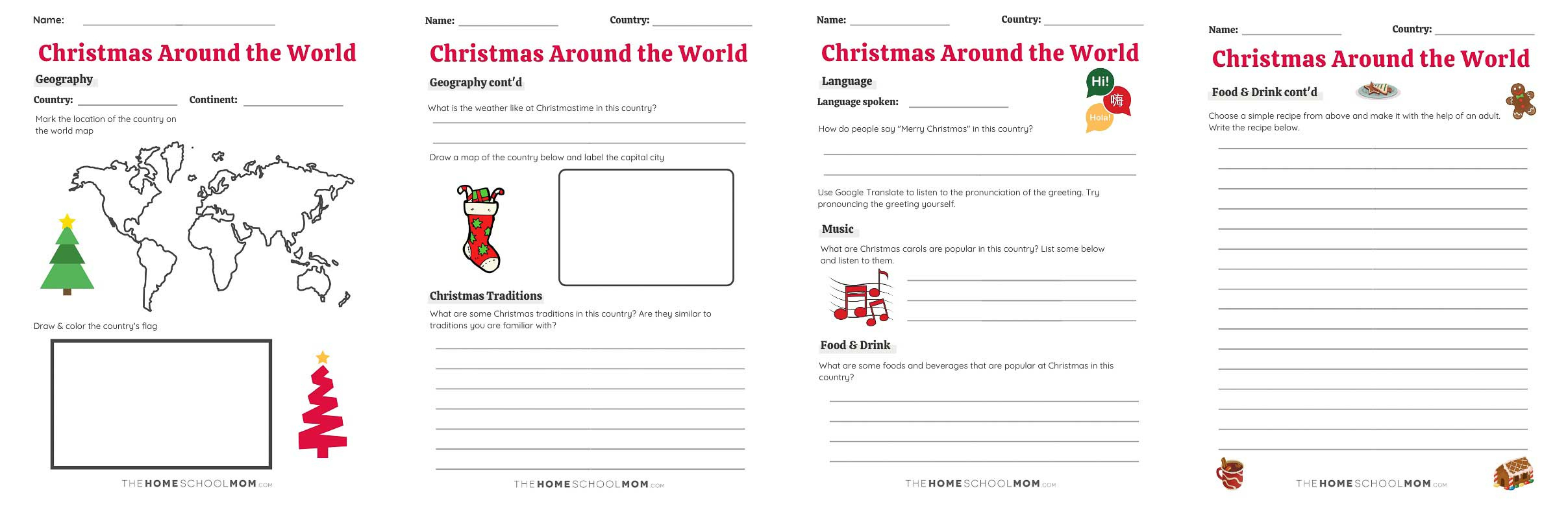 christmas around the world for kids with printable christmas around the world worksheets Christmas Around The World For Kids (With Printable) | Christmas Around The World Worksheets