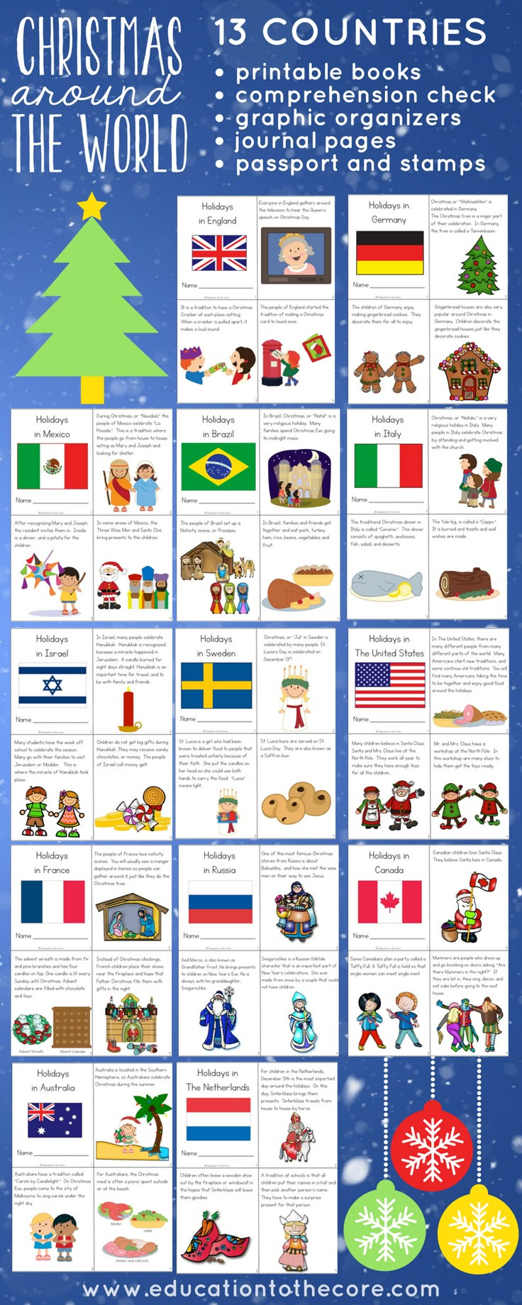 christmas around the world holidays winter crafts and passports christmas celebrations around the world worksheets Christmas Around The World - Holidays Winter Crafts And Passports | Christmas Celebrations Around the World Worksheets