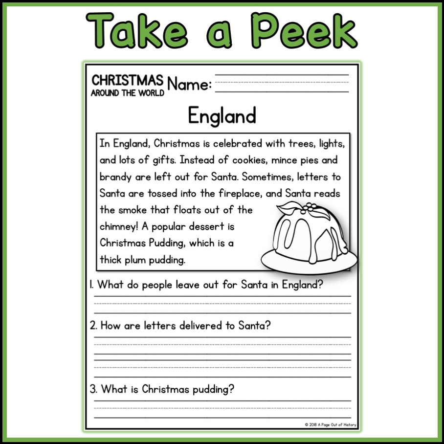 christmas around the world social studies reading comprehension k christmas social studies worksheets Christmas Around The World Social Studies Reading Comprehension K | Christmas Social Studies Worksheets