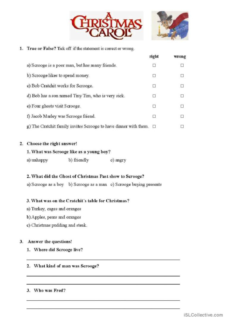 christmas carol english esl worksheets pdf doc christmas carol worksheets answers Christmas Carol : English Esl Worksheets Pdf & Doc | Christmas Carol Worksheets Answers