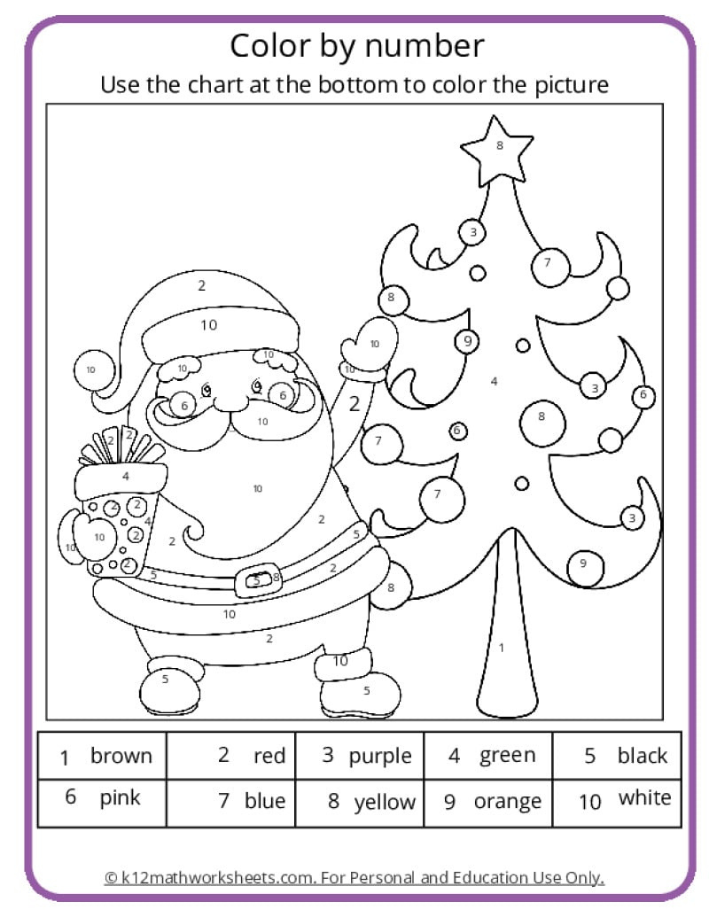 christmas colornumber pages color by number worksheets christmas 1 Christmas Colornumber Pages | Color by Number Worksheets Christmas