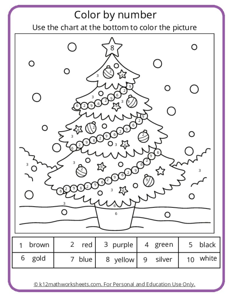 christmas colornumber pages math christmas coloring worksheets Christmas Colornumber Pages | Math Christmas Coloring Worksheets