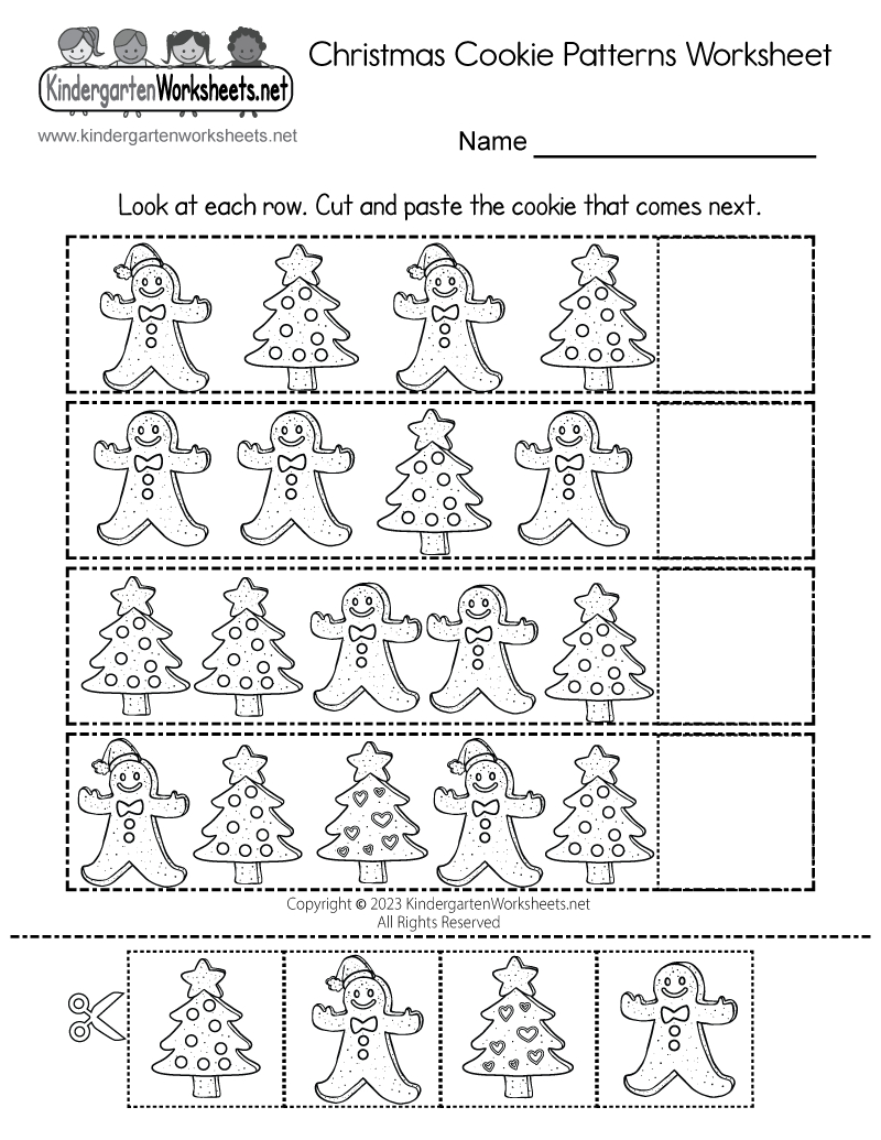 christmas cookie patterns worksheet free printable digital pdf christmas pattern worksheets kindergarten Christmas Cookie Patterns Worksheet - Free Printable, Digital, & Pdf | Christmas Pattern Worksheets Kindergarten