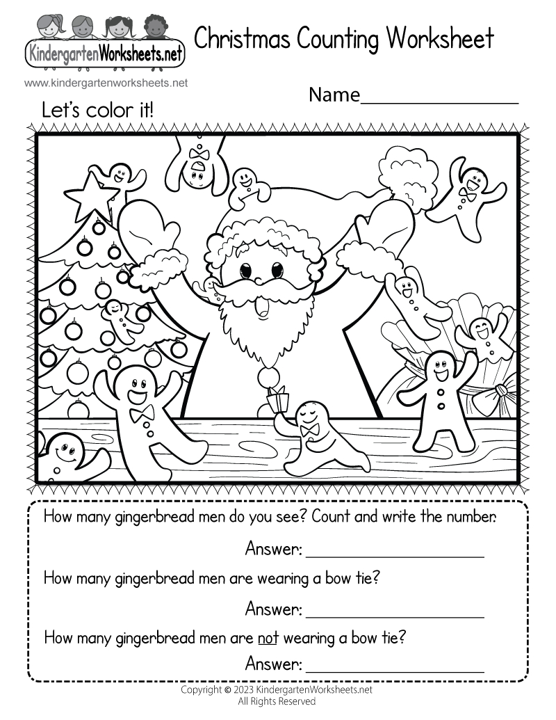 Christmas Counting Worksheet - Free Printable, Digital, &amp;amp; Pdf | Free Printable Christmas Counting Worksheets