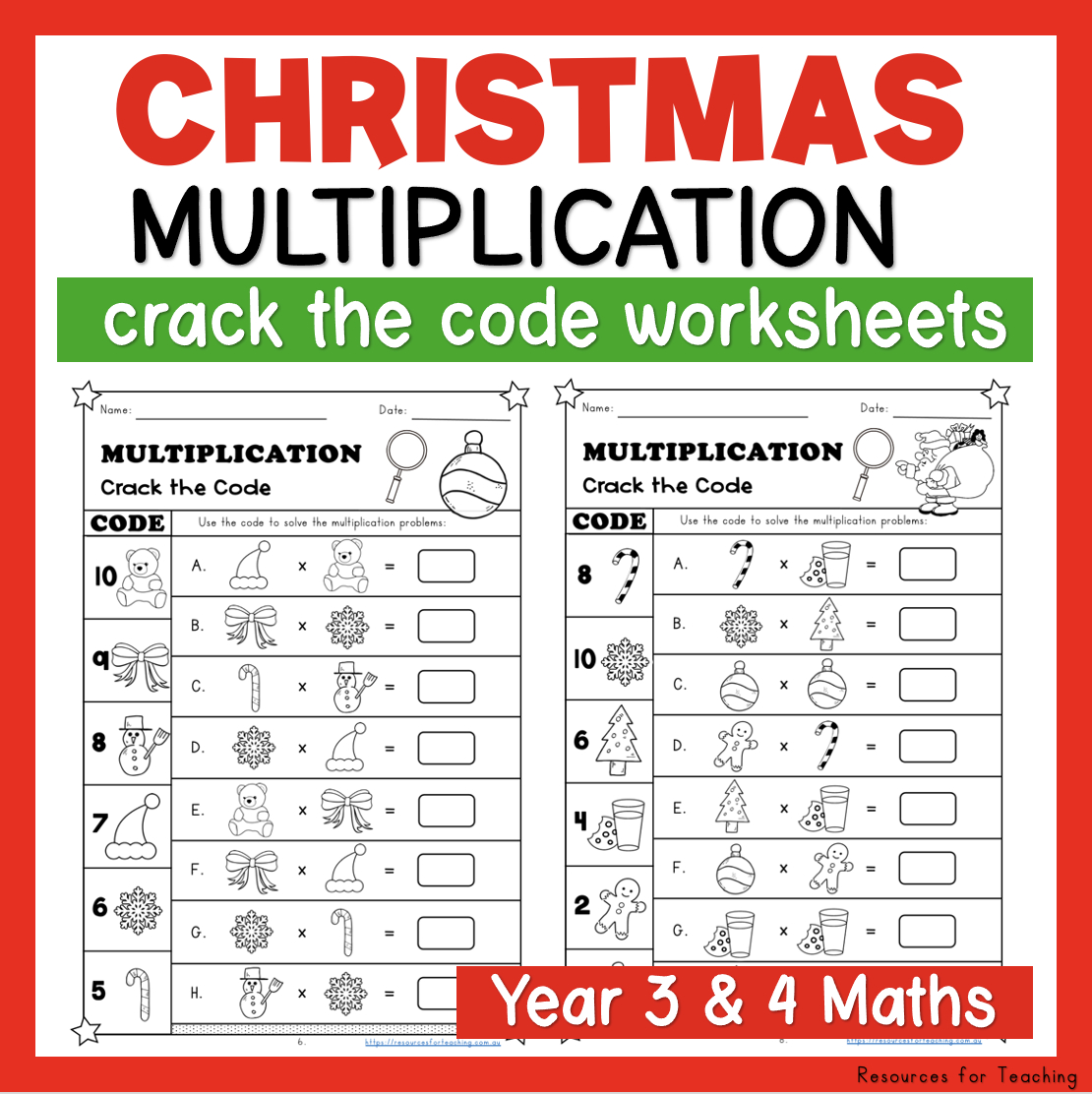 christmas crack the code multiplication worksheets resources christmas math multiplication worksheets Christmas Crack The Code: Multiplication Worksheets | Resources | Christmas Math Multiplication Worksheets