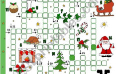 Christmas Crossword - Esl Worksheettecus | Christmas Crossword Puzzle Worksheets