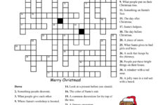 Christmas Crossword (Not Too Easy) | Doc | Christmas Crossword Puzzle Worksheets Answer Key