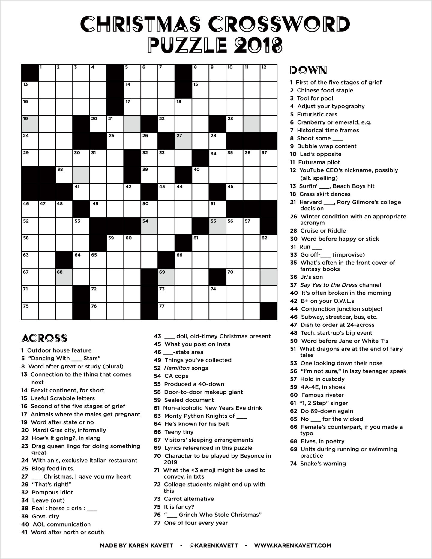 christmas crossword puzzle 2018 karen kavett christmas crossword puzzle worksheets answer key Christmas Crossword Puzzle 2018 - Karen Kavett | Christmas Crossword Puzzle Worksheets Answer Key