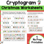 Christmas Cryptogram And Decoding Worksheets | Madeteachers | Free Printable Christmas Cryptogram Worksheets
