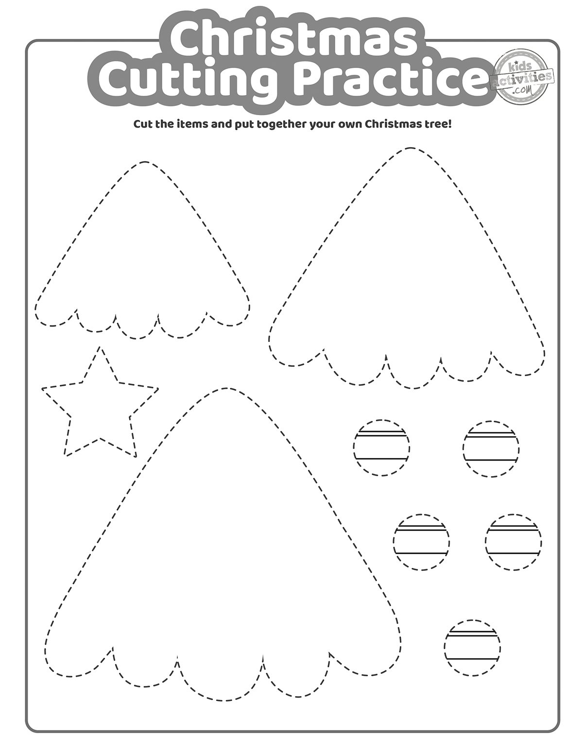 christmas cutting practice coloring pages for kids kids christmas scissor skills worksheets Christmas Cutting Practice Coloring Pages For Kids! Kids | Christmas Scissor Skills Worksheets