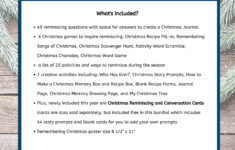 Christmas Games Activities And Questions For Reminiscing About | A Christmas Memory Worksheets Answers