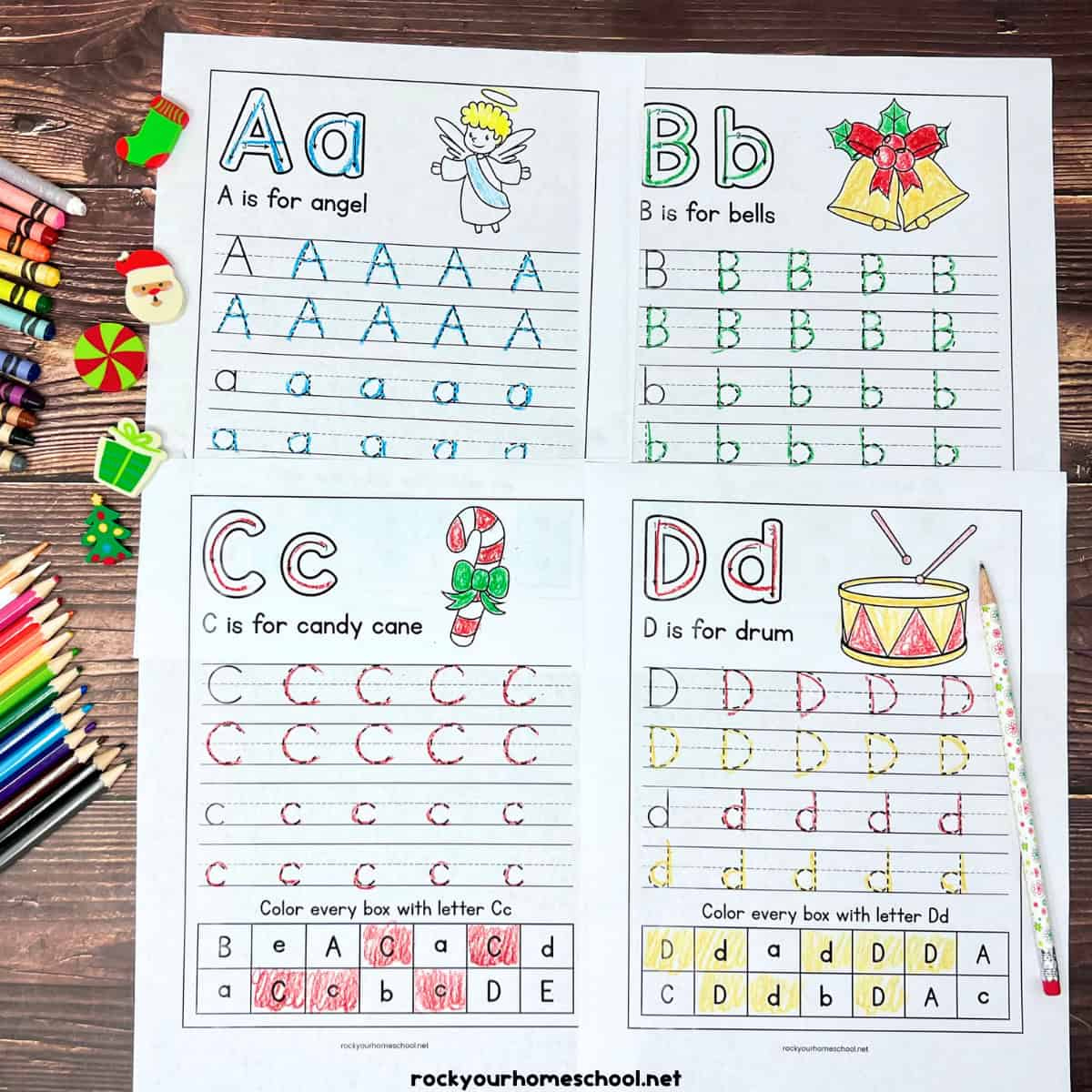 Christmas Handwriting Worksheets For Holiday Alphabet Fun (Free | Free Christmas Handwriting Worksheets