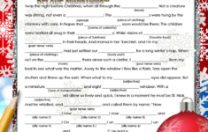 Christmas Holiday Activities For Middle School Ela English: Mad | Christmas Worksheets For Middle Schoolers