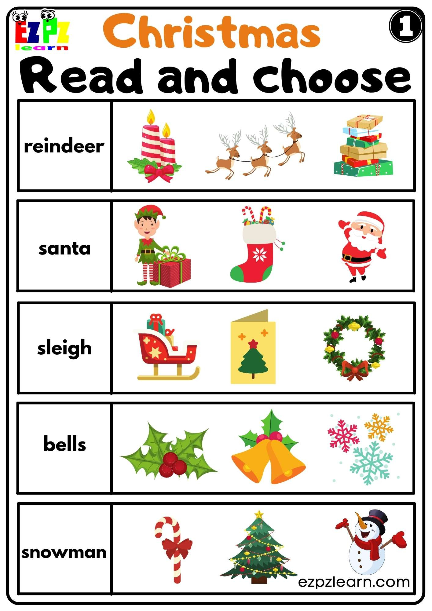 christmas holiday read and choose set 1 for kids k5 and esl free esl christmas worksheets Christmas Holiday Read And Choose Set 1 For Kids K5 And Esl Free | Esl Christmas Worksheets