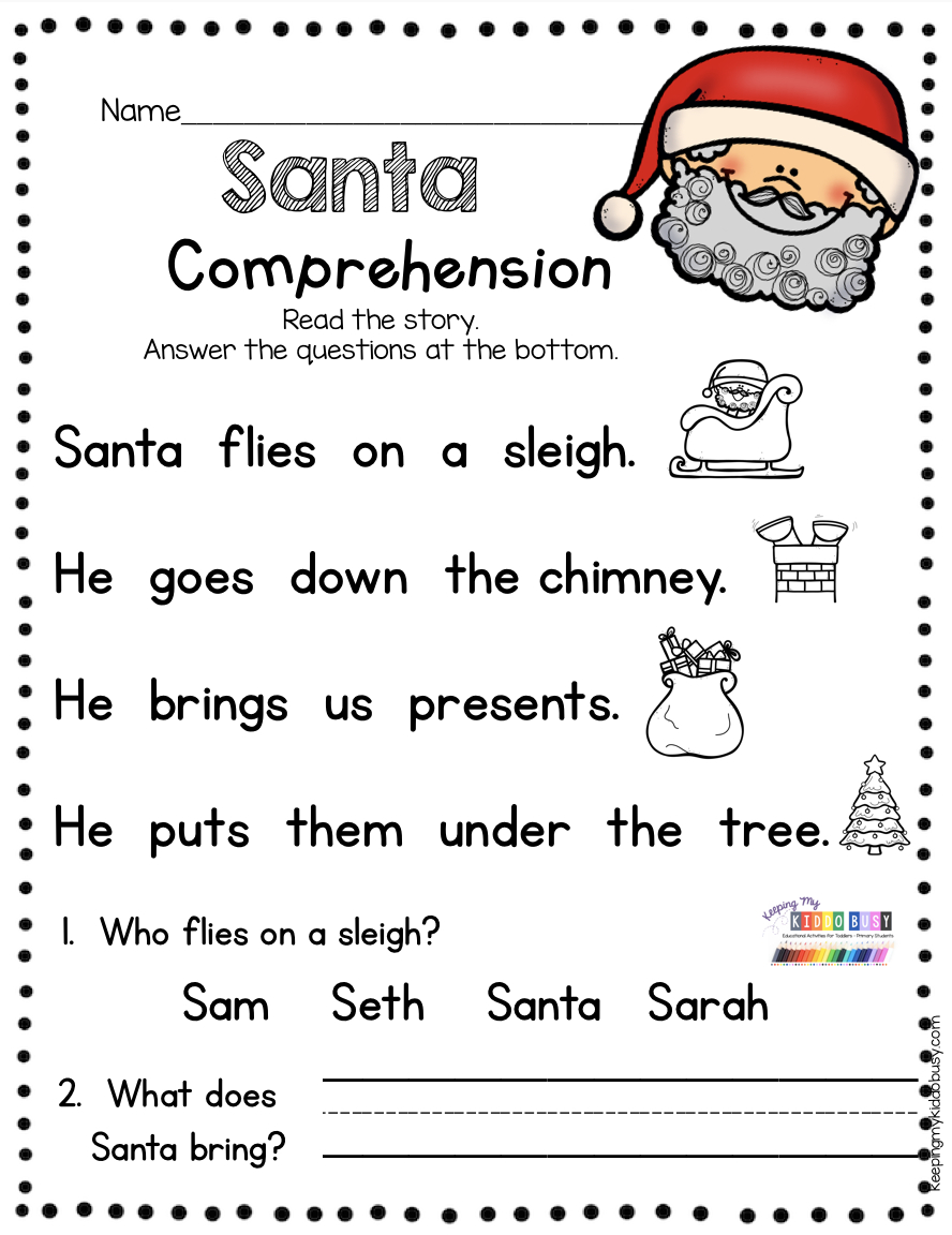 christmas in school f09f8e84 christmas reading worksheets for kindergarten Christmas In School 🎄 | Christmas Reading Worksheets For Kindergarten