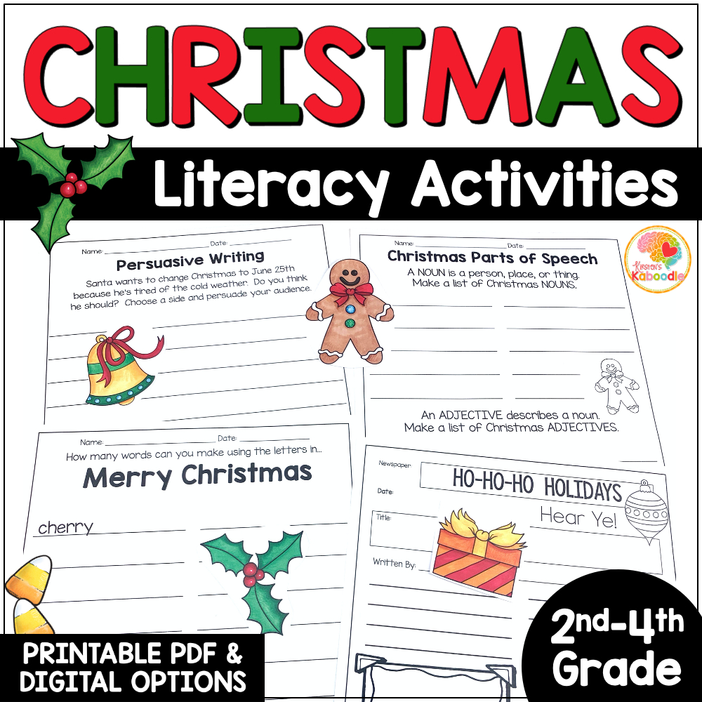 christmas literacy activities no prep language arts worksheets language arts christmas worksheets Christmas Literacy Activities: No-Prep Language Arts Worksheets | Language Arts Christmas Worksheets