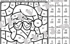 Christmas Addition Coloring Worksheets