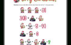 Christmas Shopping Math Worksheets