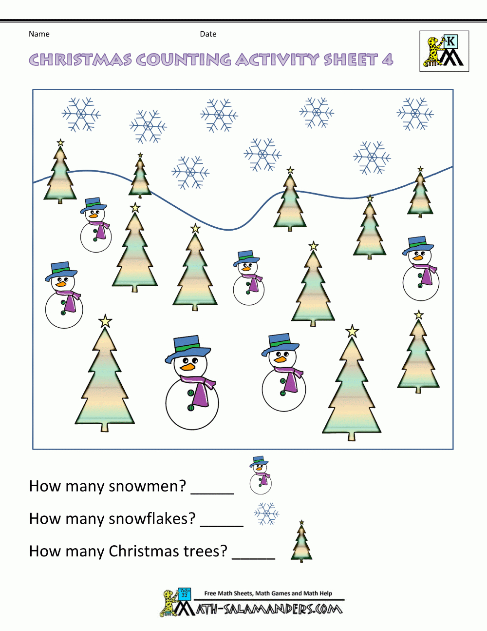 Christmas Math Worksheets For Kindergarten | Free Christmas Math Worksheets Kindergarten