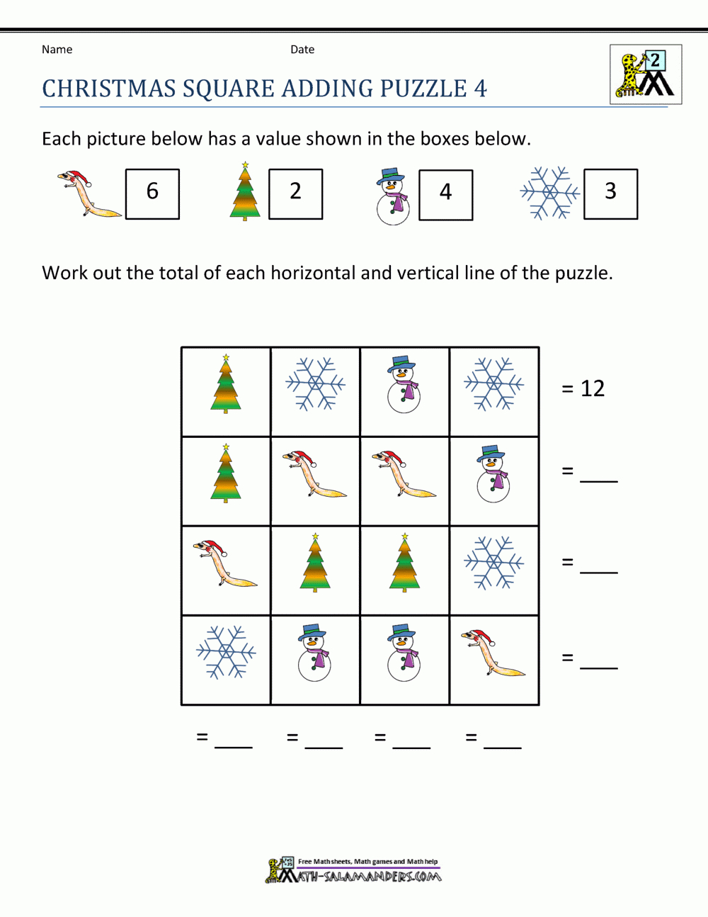 Christmas Math Worksheets | Fun Christmas Math Worksheets Free