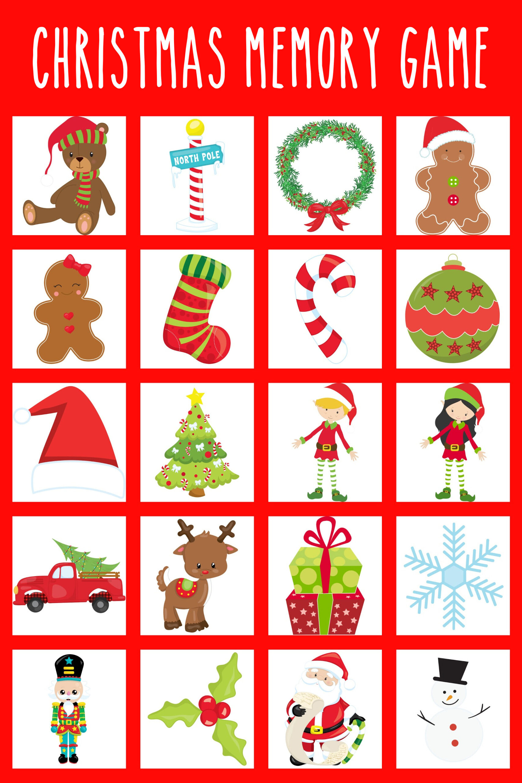 Christmas Memory Game - Free Printable - Extreme Couponing Mom | A Christmas Memory Worksheets