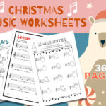 Christmas Music Worksheets – Printable – Instant Download – Music | Printable Christmas Music Worksheets