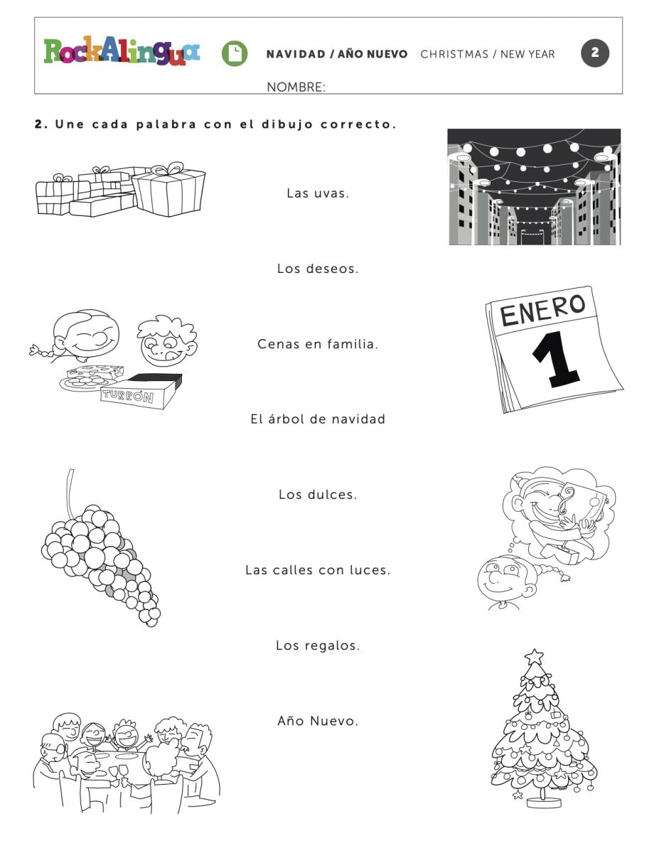 christmas new year esl worksheets for kids spanish christmas activities worksheets Christmas New Year Esl Worksheets For Kids | Spanish Christmas Activities Worksheets