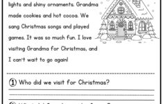 Christmas Reading Comprehension Printable – Kindergarten – First | Christmas Reading Worksheets